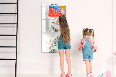 Tableau magnétique effaçable Feuilles de pousses de plantes