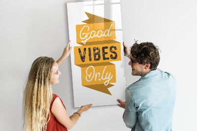 Tableau aimanté mural Que de bonnes vibrations