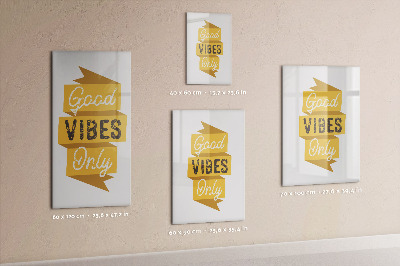 Tableau aimanté mural Que de bonnes vibrations