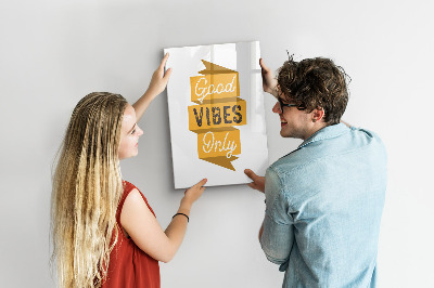 Tableau aimanté mural Que de bonnes vibrations