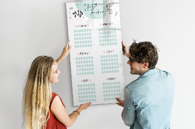Tableau magnétique décoratif Suivi des habitudes