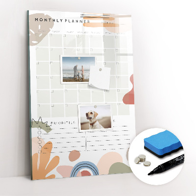 Tableau aimanté mural Planificateur mensuel