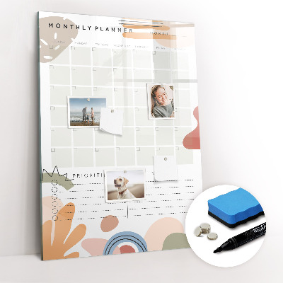 Tableau aimanté mural Planificateur mensuel