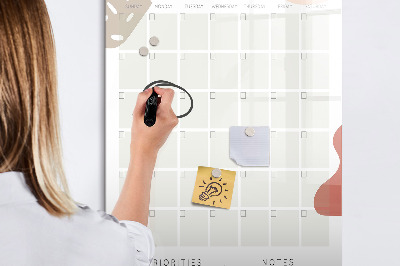 Tableau aimanté mural Planificateur mensuel