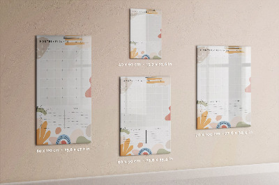 Tableau aimanté mural Planificateur mensuel