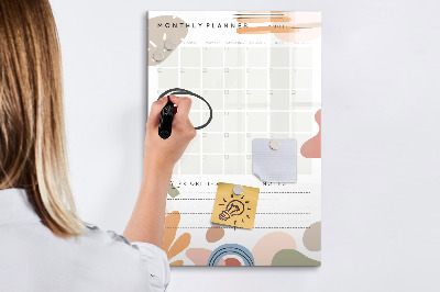 Tableau aimanté mural Planificateur mensuel