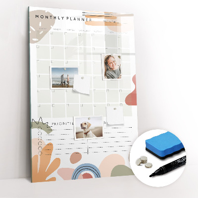 Tableau aimanté mural Planificateur mensuel