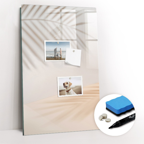 Tableau aimanté mural L'ombre des feuilles de palmier