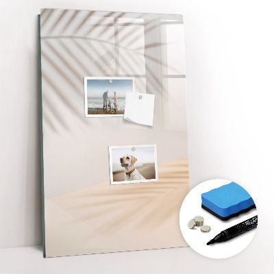 Tableau aimanté mural L'ombre des feuilles de palmier