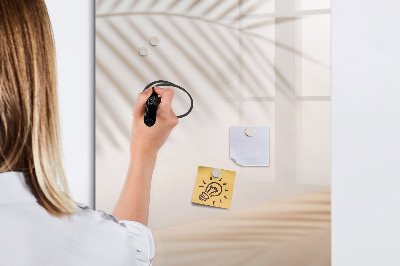 Tableau aimanté mural L'ombre des feuilles de palmier