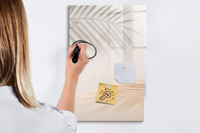 Tableau aimanté mural L'ombre des feuilles de palmier