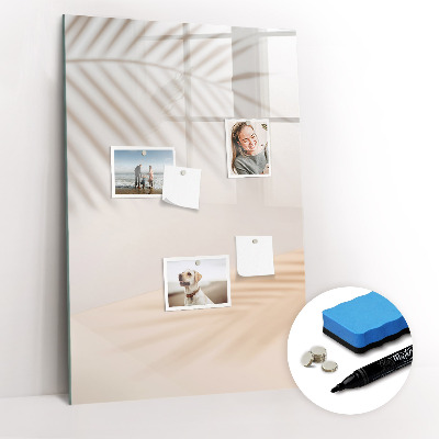 Tableau aimanté mural L'ombre des feuilles de palmier