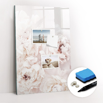 Tableau magnétique effaçable Fleurs de pivoine