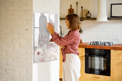 Tableau magnétique effaçable Fleurs de pivoine