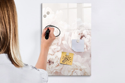Tableau magnétique effaçable Fleurs de pivoine