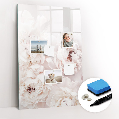 Tableau magnétique effaçable Fleurs de pivoine
