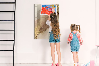 Tableau magnétique effaçable Marbre pailleté