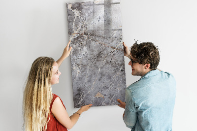 Tableau aimanté mural Marbre foncé