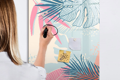 Tableau magnétique décoratif Feuilles pastel