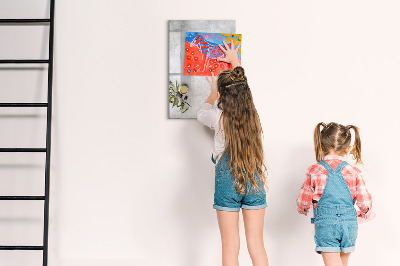 Tableau magnétique effaçable Béton et olives