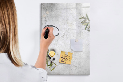 Tableau magnétique effaçable Béton et olives