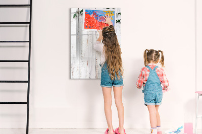 Tableau magnétique décoratif Panneaux en bois