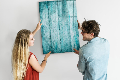 Tableau aimanté mural Bois bleu