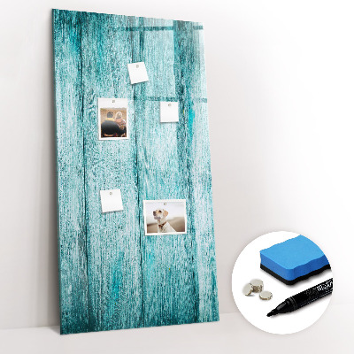 Tableau aimanté mural Bois bleu