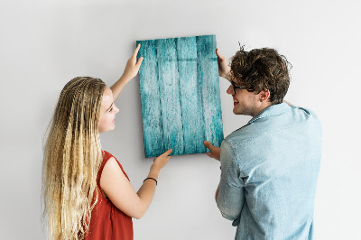 Tableau aimanté mural Bois bleu