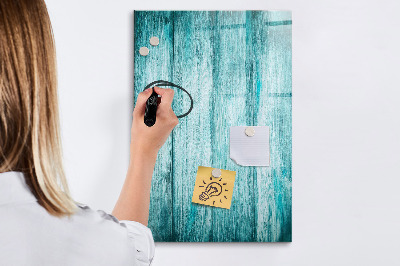 Tableau aimanté mural Bois bleu