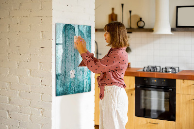 Tableau aimanté mural Bois bleu