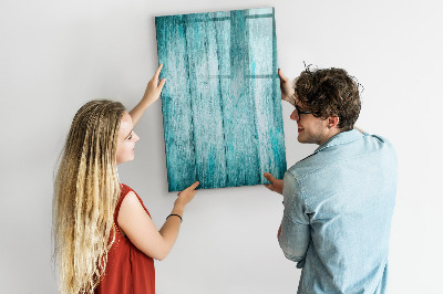 Tableau aimanté mural Bois bleu