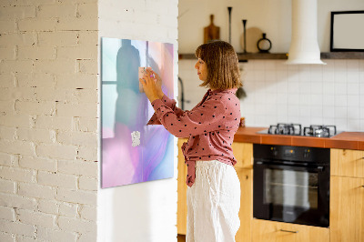 Tableau magnétique décoratif Plumes pastel