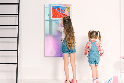 Tableau magnétique décoratif Plumes pastel