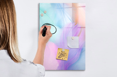 Tableau magnétique décoratif Plumes pastel