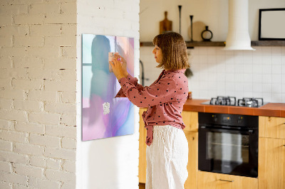Tableau magnétique décoratif Plumes pastel