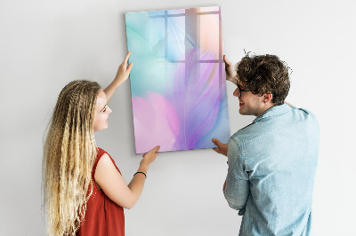 Tableau magnétique décoratif Plumes pastel