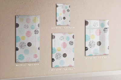 Tableau magnétique effaçable Cercles colorés