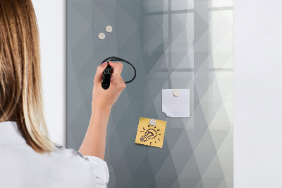 Tableau aimanté mural Vagues grises abstraites