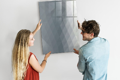 Tableau aimanté mural Vagues grises abstraites