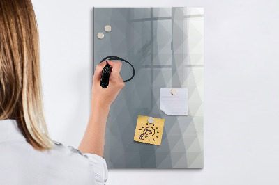 Tableau aimanté mural Vagues grises abstraites