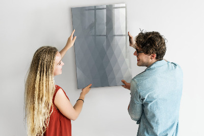 Tableau aimanté mural Vagues grises abstraites