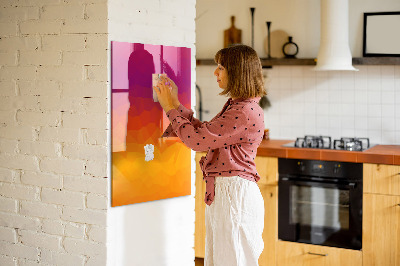 Tableau magnétique décoratif Lever de soleil dégradé