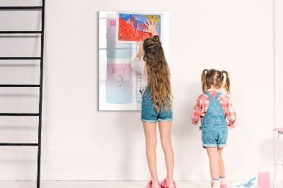 Tableau magnétique décoratif Agenda licorne