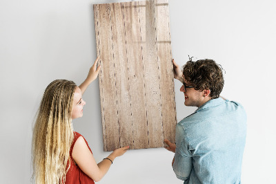 Tableau magnétique décoratif Planches en bois clair