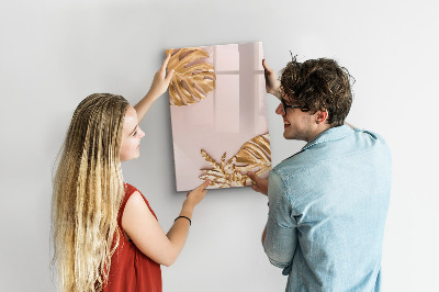 Tableau magnétique effaçable Feuilles d'or