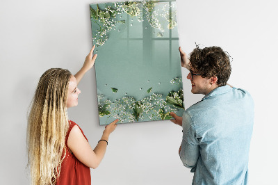 Tableau magnétique effaçable Fleurs de gypsophile