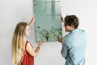 Tableau magnétique effaçable Fleurs de gypsophile