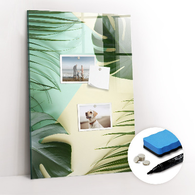 Tableau aimanté mural Monstera tropical