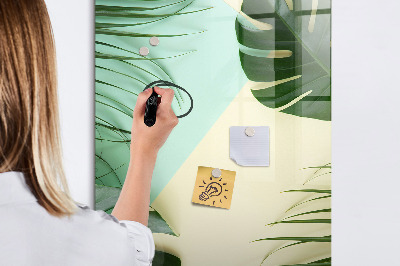 Tableau aimanté mural Monstera tropical